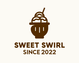 Soft Serve - Chocolate Ice Cream Sorbet logo design