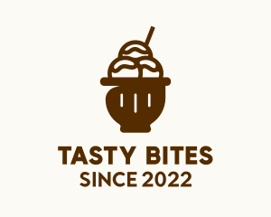 Fast Food - Chocolate Ice Cream Sorbet logo design