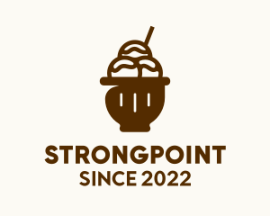 Dairy - Chocolate Ice Cream Sorbet logo design