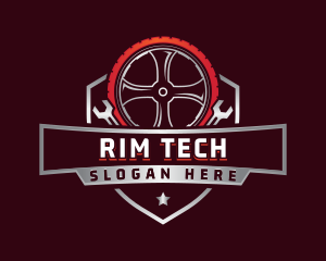 Rim - Car Tire Automotive Shield logo design