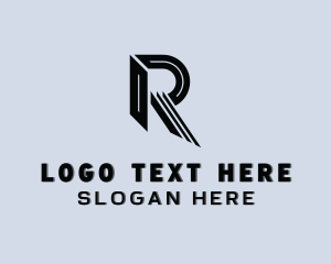 Industrial Construction Builder Letter R Logo