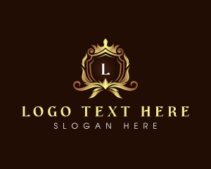 Headdress - Shield Luxury Crown logo design