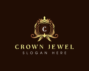 Headdress - Shield Luxury Crown logo design