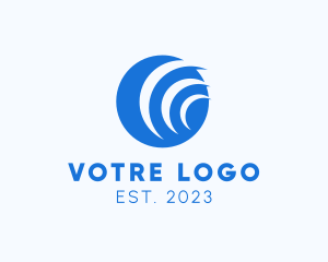Blue - Modern Network Globe logo design