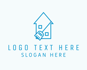 House Sitter - House Cleaning Broom logo design