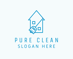 House Cleaning Broom  logo design