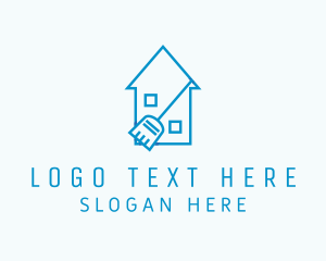 Sweeping - House Cleaning Broom logo design