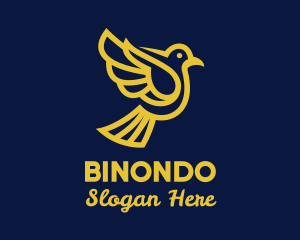 Yellow Finch Bird Logo