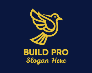 Yellow Finch Bird logo design