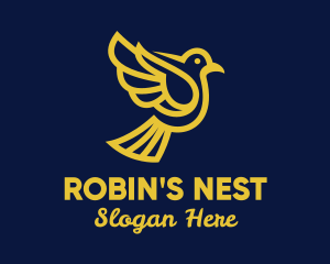 Robin - Yellow Finch Bird logo design