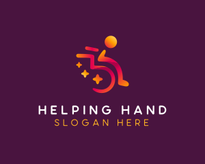 Assistance - Therapy Clinic Wheelchair logo design