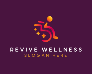 Rehab - Therapy Clinic Wheelchair logo design