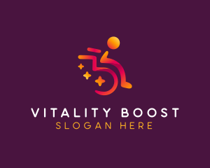 Wellbeing - Therapy Clinic Wheelchair logo design