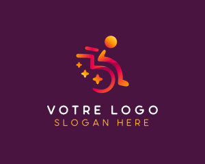 Rehab - Therapy Clinic Wheelchair logo design