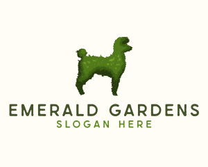 Poodle Topiary Plant logo design