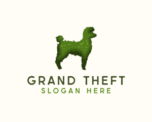 Animal - Poodle Topiary Plant logo design