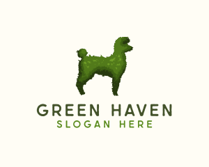 Poodle Topiary Plant logo design