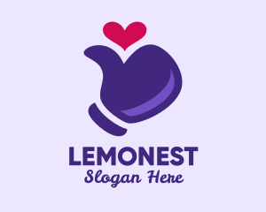 Website - Thumbs Up Heart logo design