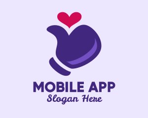 Dating Site - Thumbs Up Heart logo design