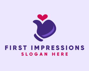 Thumbs Up Heart  logo design