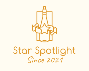 Golden Star Liquor logo design