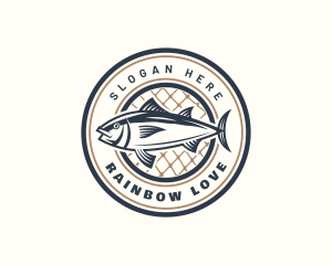 Fishing Net Tuna Farm Logo