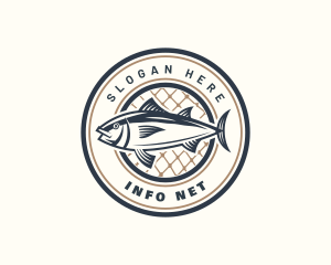 Fishing Net Tuna Farm logo design