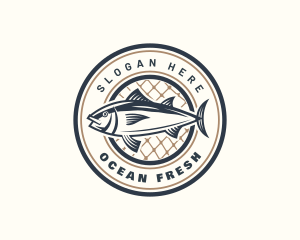 Tuna - Fishing Net Tuna Farm logo design