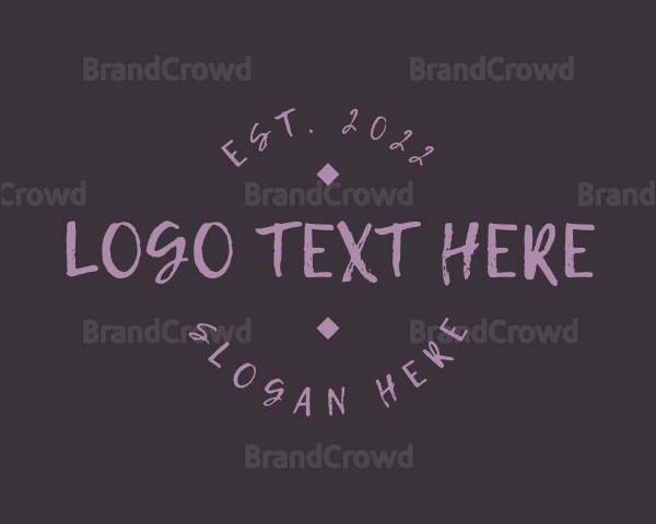 Grunge Brush Handwriting Logo