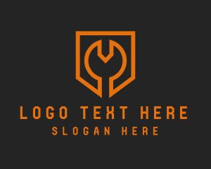 Orange Mechanic Wrench logo design