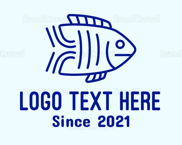 Minimalist Aquatic Fish Logo