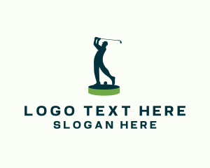 Male - Golfer Sports Tournament logo design