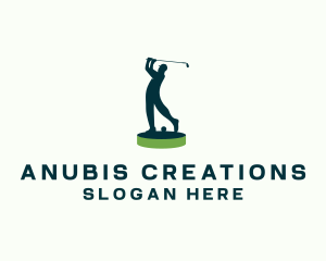 Golfer Sports Tournament logo design