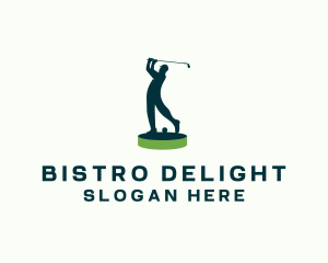 Golfer Sports Tournament logo design