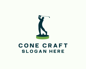 Golfer Sports Tournament logo design