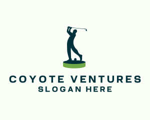 Golfer Sports Tournament logo design