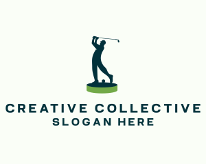 Golfer Sports Tournament logo design