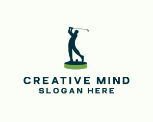 Golfer Sports Tournament logo design