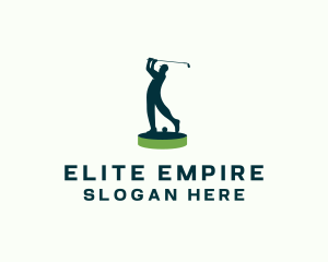 Golfer Sports Tournament logo design