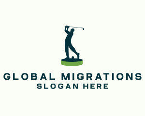 Golfer Sports Tournament logo design