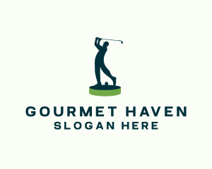 Golfer Sports Tournament logo design