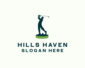 Golfer Sports Tournament logo design