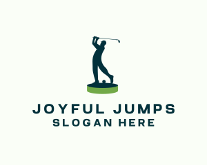 Golfer Sports Tournament logo design