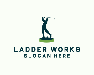 Golfer Sports Tournament logo design