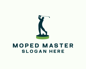 Golfer Sports Tournament logo design