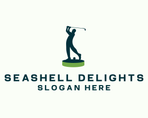 Golfer Sports Tournament logo design