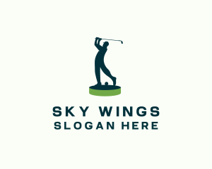 Golfer Sports Tournament logo design