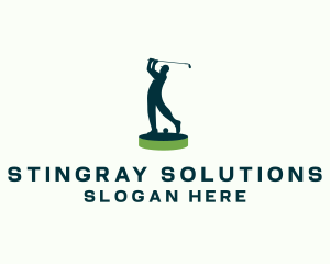 Golfer Sports Tournament logo design