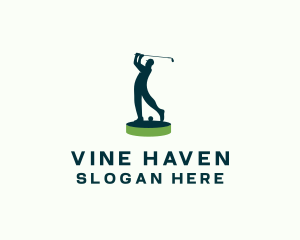 Golfer Sports Tournament logo design