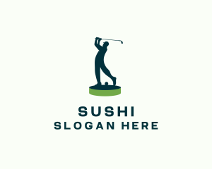 Golfer Sports Tournament logo design